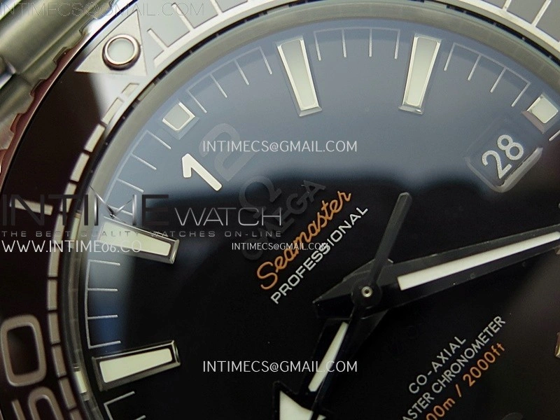 Planet Ocean 43.5mm Black Ceramic Bezel SS SCF 1:1 Best Edition Black Dial on SS Bracelet A8900